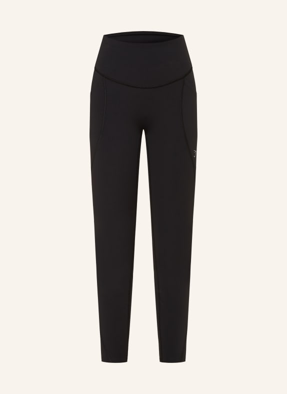 GYMSHARK Lauf-Tights RUNNING BETTER SCHWARZ / WEISS