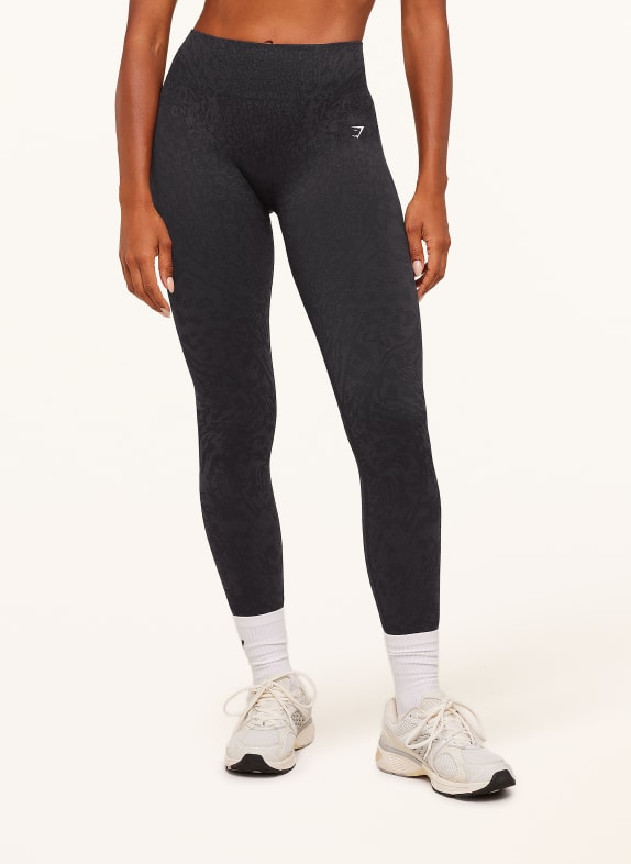 GYMSHARK Tights ADAPT ANIMAL SCHWARZ / DUNKELGRAU / WEISS