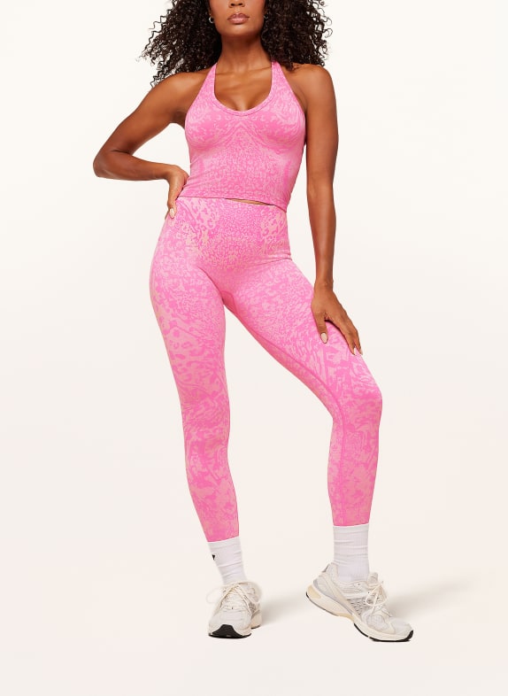 GYMSHARK Tights ADAPT ANIMAL PINK / HELLORANGE