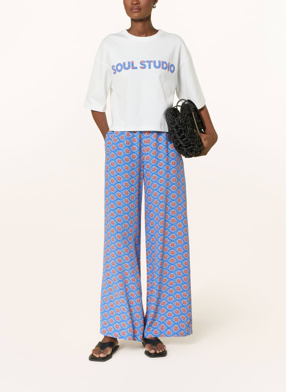 Smith & Soul Marlene-broek BLAUW / DONKERORANJE
