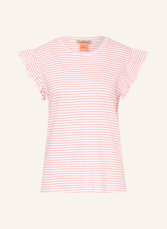 Smith & Soul T-shirt LIGHT RED / WHITE