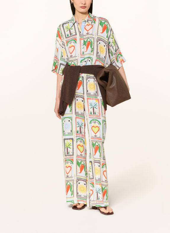 Smith & Soul Overhemdblouse ECRU / ROOD / GROEN