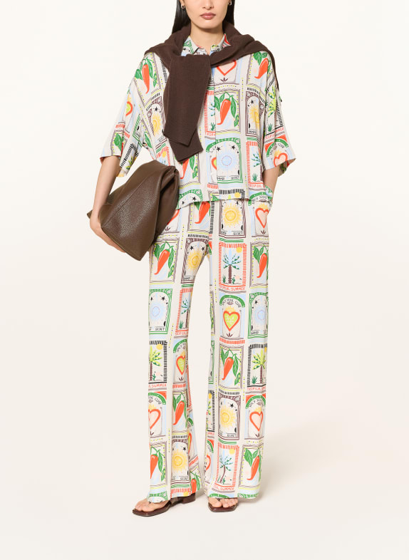 Smith & Soul Marlene-broek ECRU / ROOD / GROEN