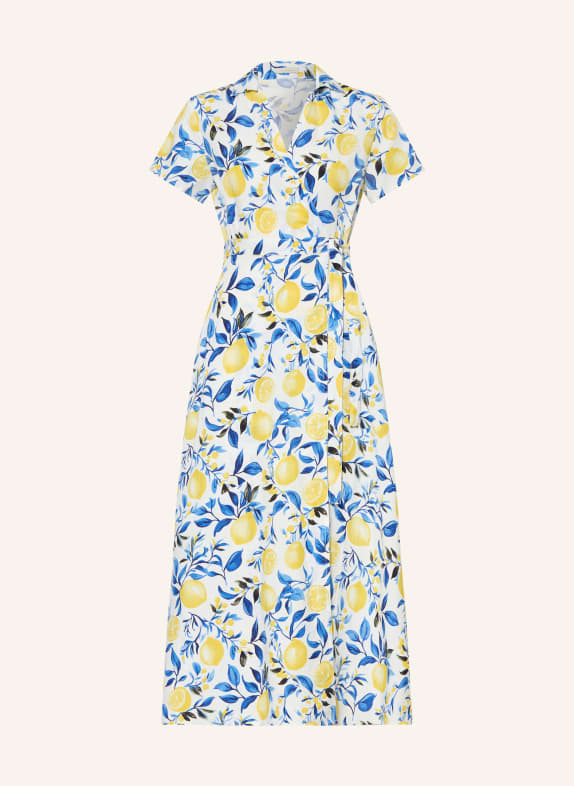 lilienfels Zavinovací šaty s lněným vzorem BÍLÁ / ŽLUTÁ / MODRÁ