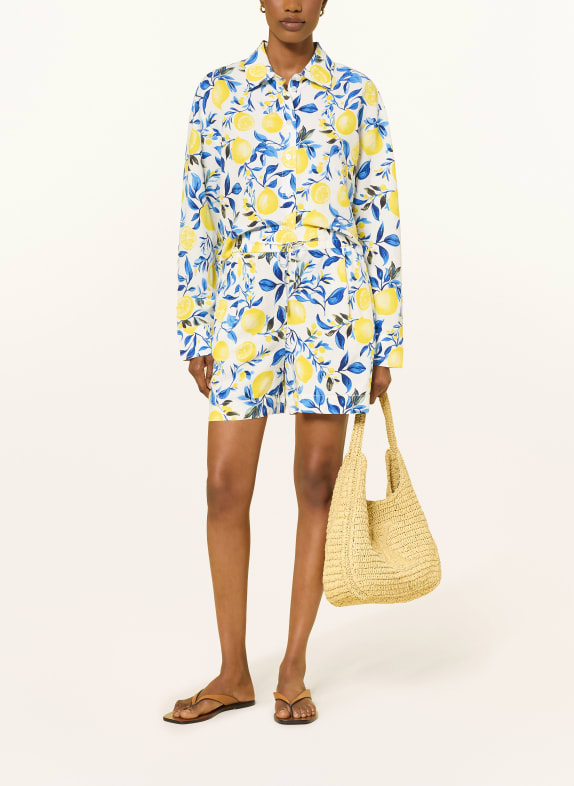 lilienfels Overhemdblouse van linnen WIT / GEEL / BLAUW