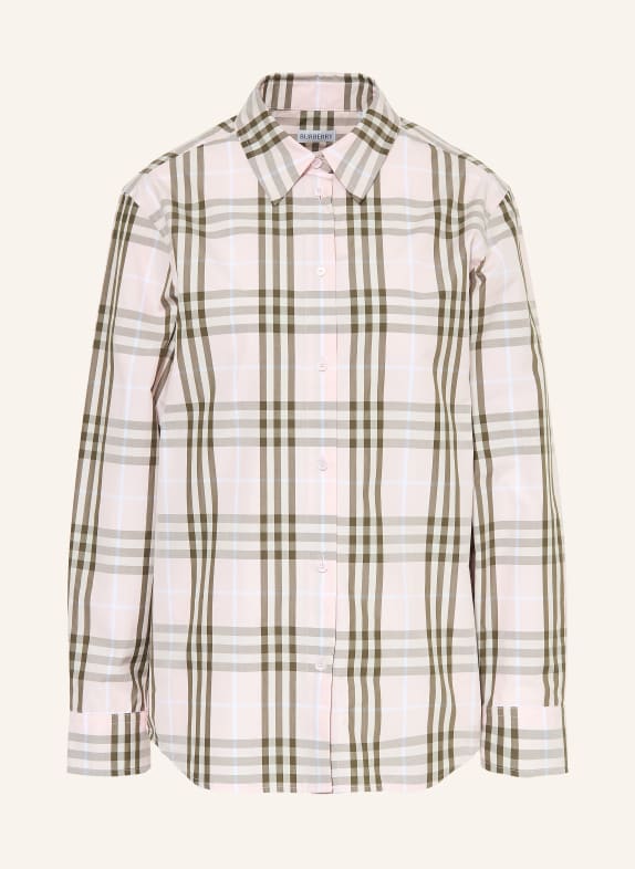 BURBERRY Hemdbluse EMMA HELLROSA / BEIGE / OLIV