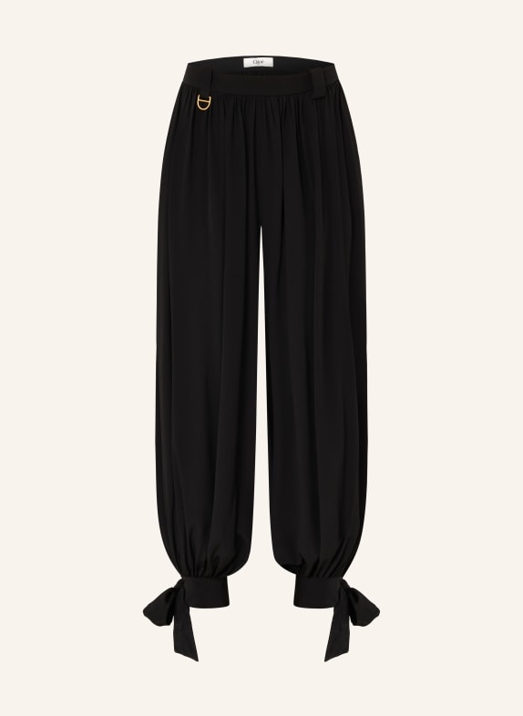 Chloé 7/8-Hose aus Seide SCHWARZ