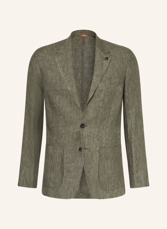 CRUNA TRIBECA Slim Fit Linen Blazer OLIVE