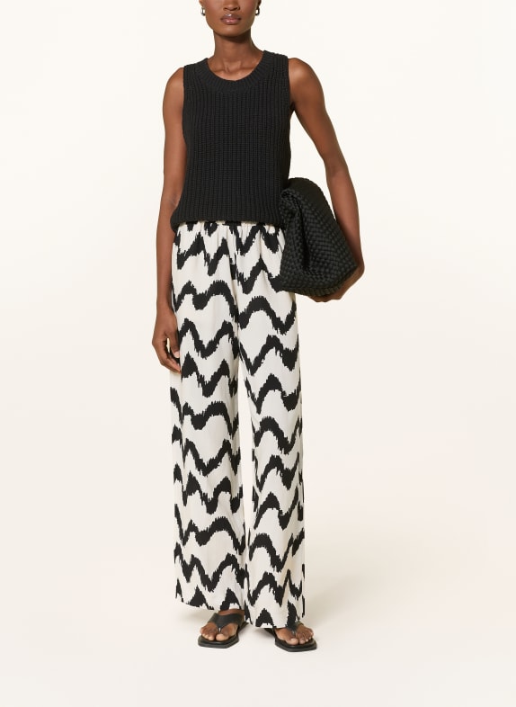 OPUS PANTS Marlene-broek MALOTTA ZWART / WIT
