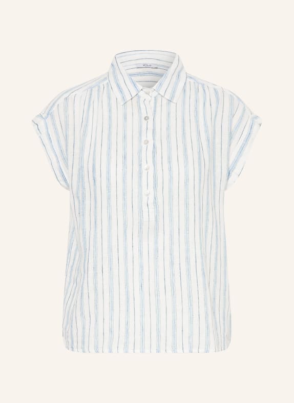 Rails Blusenshirt TUSCANY mit Leinen CREME / BLAUGRAU / HELLBLAU
