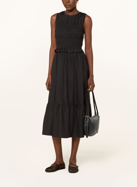 Rails Jurk RIALTO met ruches ZWART