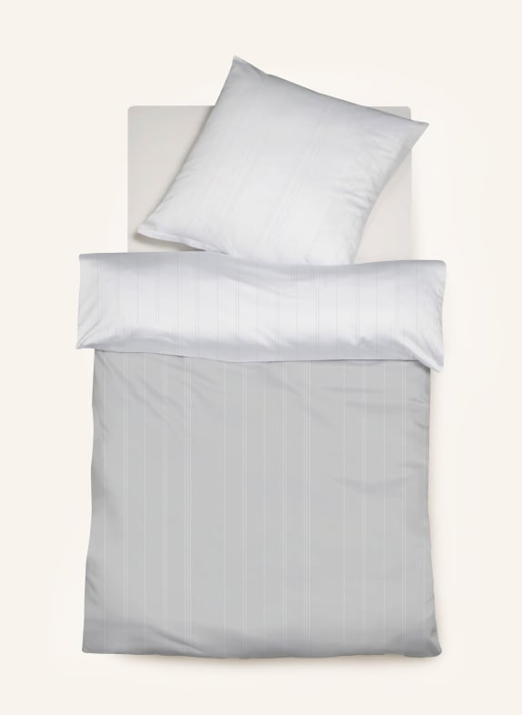 fleuresse Bettwäsche SAINT TROPEZ zum Wenden GRAU / WEISS