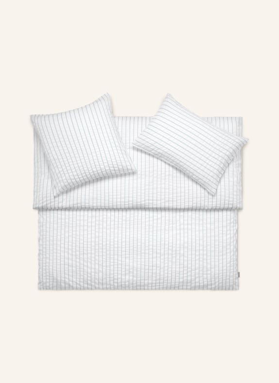 SCHLOSSBERG Pościel LENNY BIAŁY / JASNONIEBIESKI