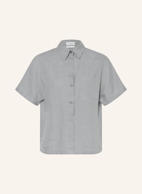 Marc O'Polo Skjortblus i linne BLÅGRÅ