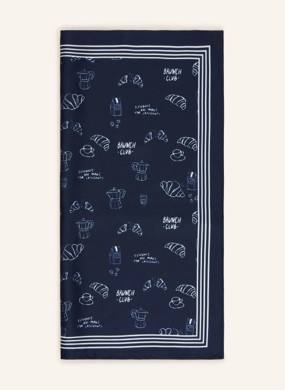 darling harbour Silk scarf NAVY