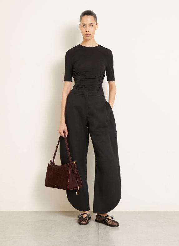 ALAÏA Handtas LE CLICK POCKET 35 MARRON FONCÉ / GOUD