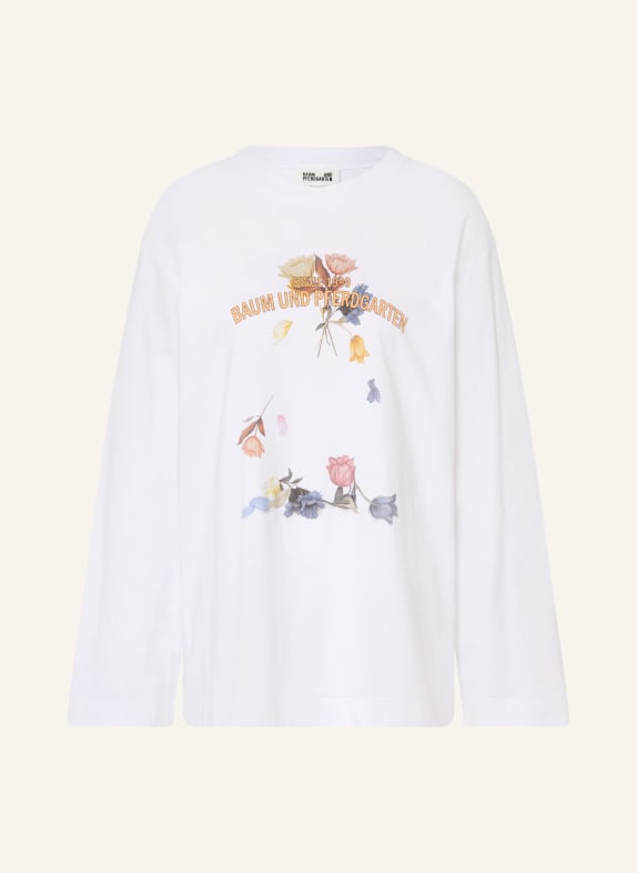BAUM UND PFERDGARTEN Longsleeve JEEVONA WIT / ROSÉ / LICHTGEEL