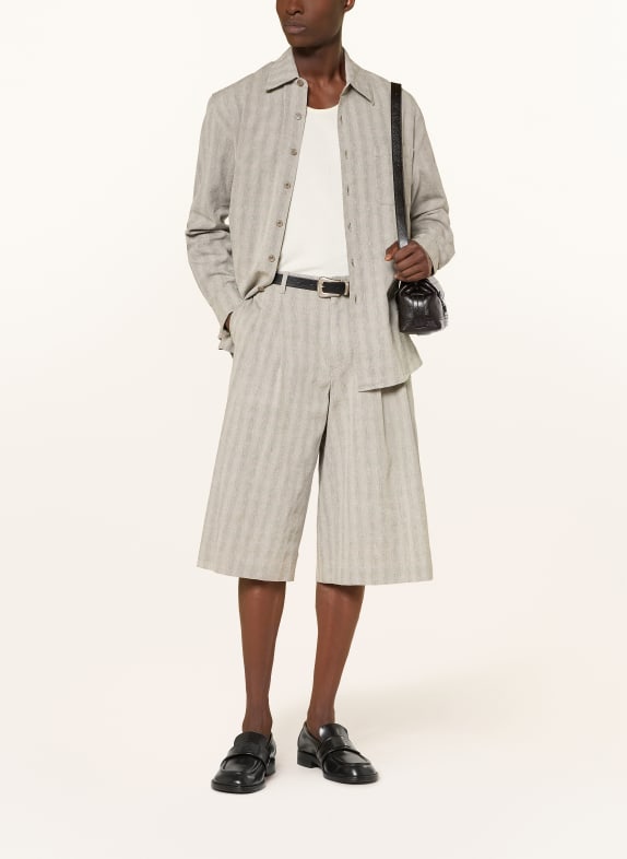 OUR LEGACY Shorts SPLIT met linnen LICHTGRIJS / GRIJS