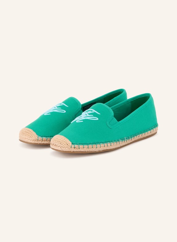 TOMMY HILFIGER espadrilky ZELENÁ / TMAVĚ MODRÁ