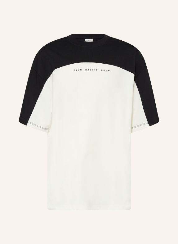 s.Oliver RED T-Shirt WEISS / SCHWARZ