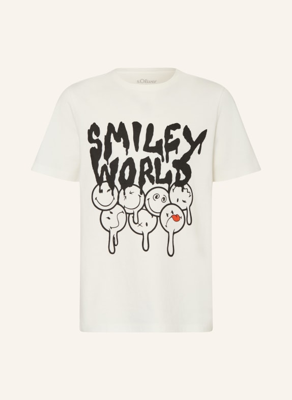 s.Oliver RED T-Shirt WEISS / SCHWARZ
