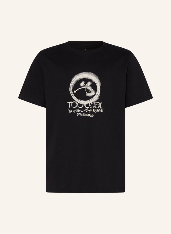 s.Oliver RED T-Shirt SCHWARZ