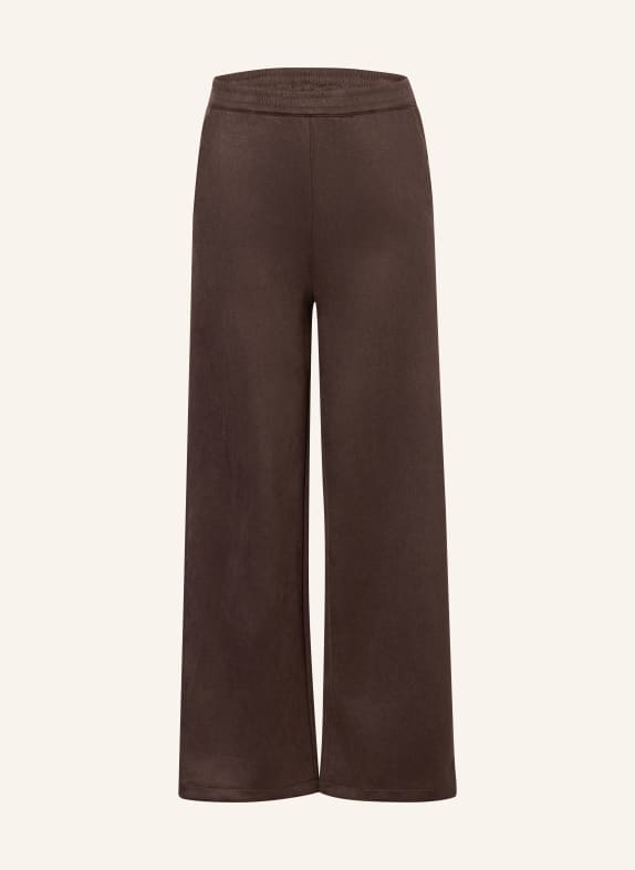 s.Oliver RED Faux leather pants DARK BROWN