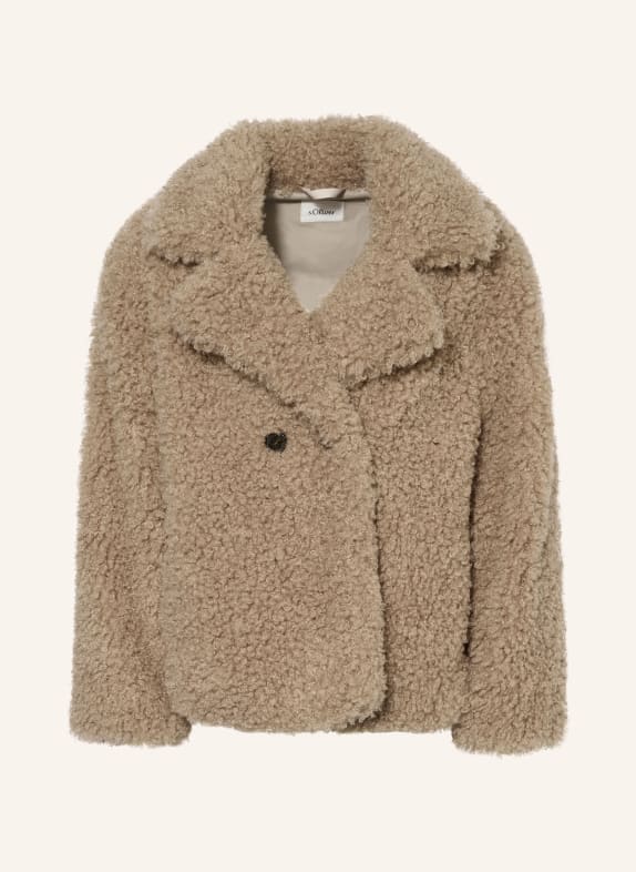 s.Oliver RED Teddyfell-Jacke CAMEL