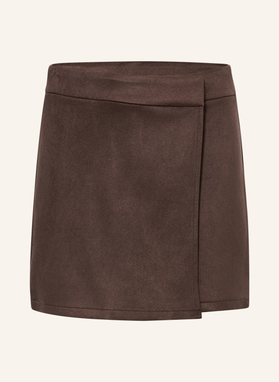 s.Oliver RED Skort in Lederoptik DUNKELBRAUN