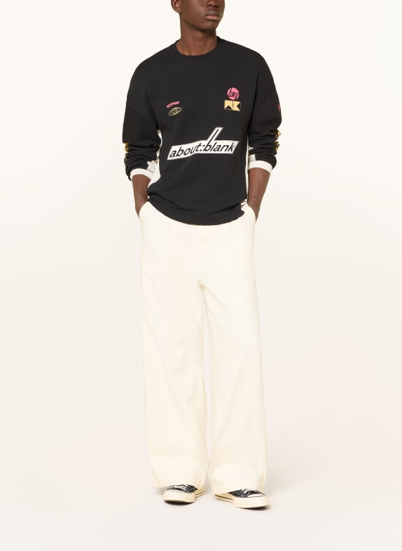 about:blank T-shirt met lange mouwen ZWART / WIT