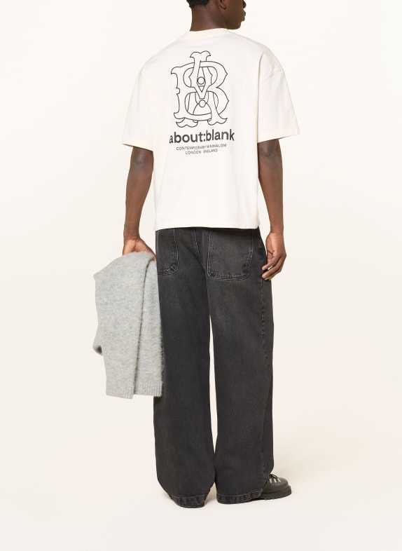 about:blank T-shirt CRÈME / ZWART