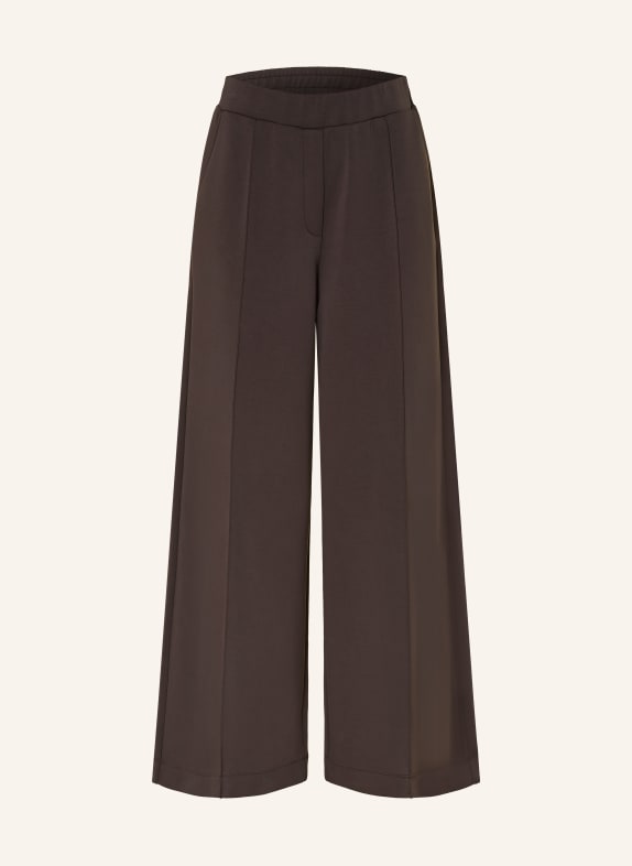 comma Marlenehose aus Jersey DUNKELBRAUN