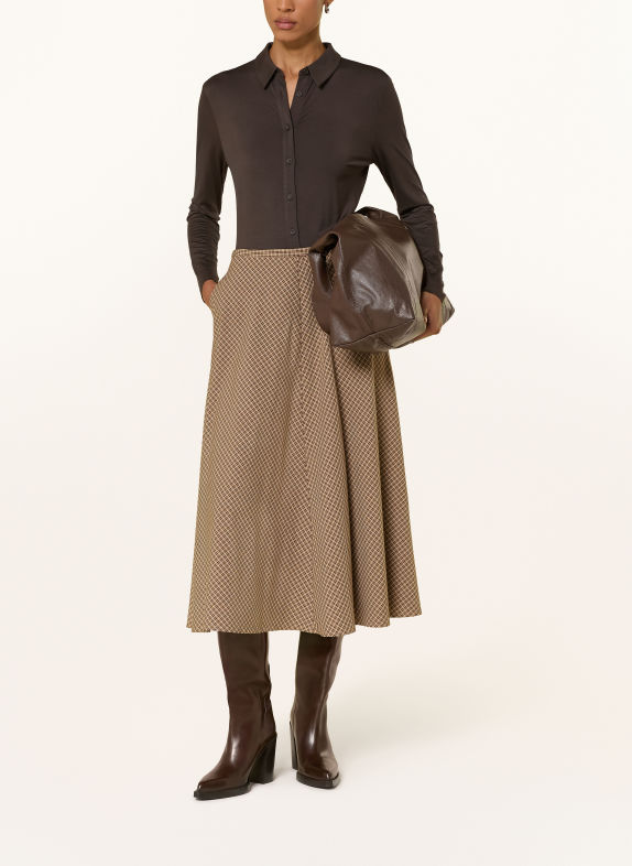 comma blouse DARK BROWN