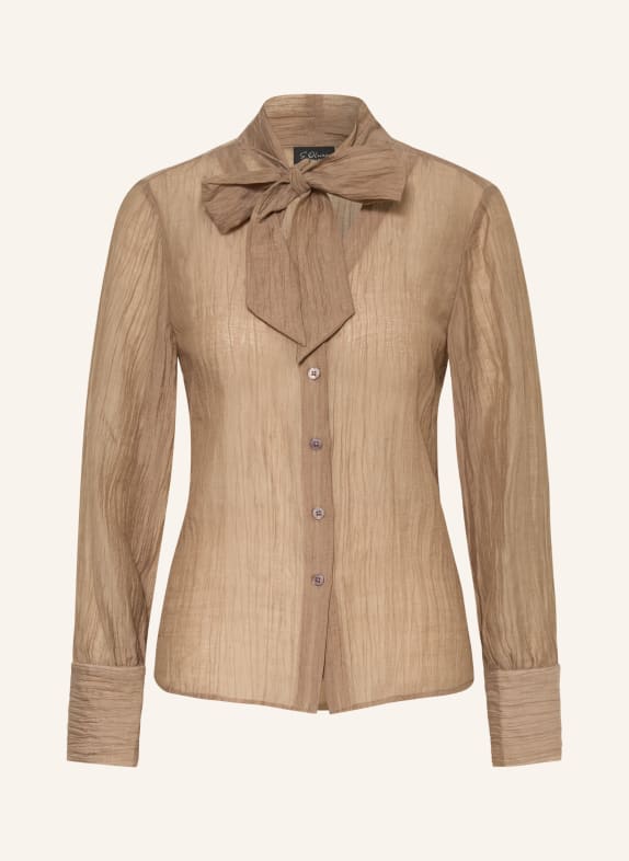 s.Oliver BLACK LABEL Schluppenbluse BRAUN