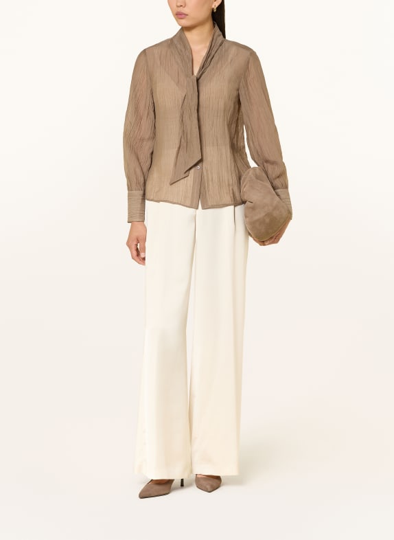 s.Oliver BLACK LABEL Blouse met strik BRUIN