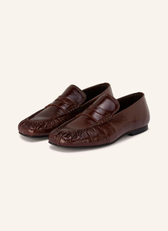 ALOHAS AVEN Penny Loafers BROWN