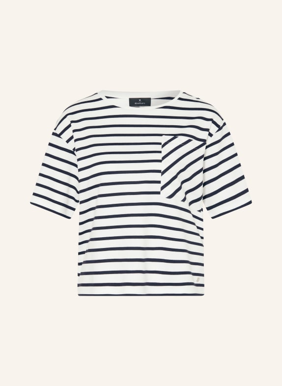 monari T-shirt DARK BLUE / WHITE