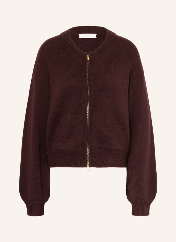 IVI collection Gebreid vest DONKERROOD
