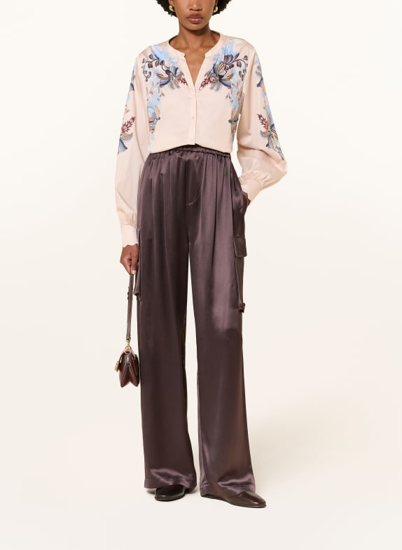 IVI collection Blouse CRÈME / ROSE CLAIR / LICHTBLAUW