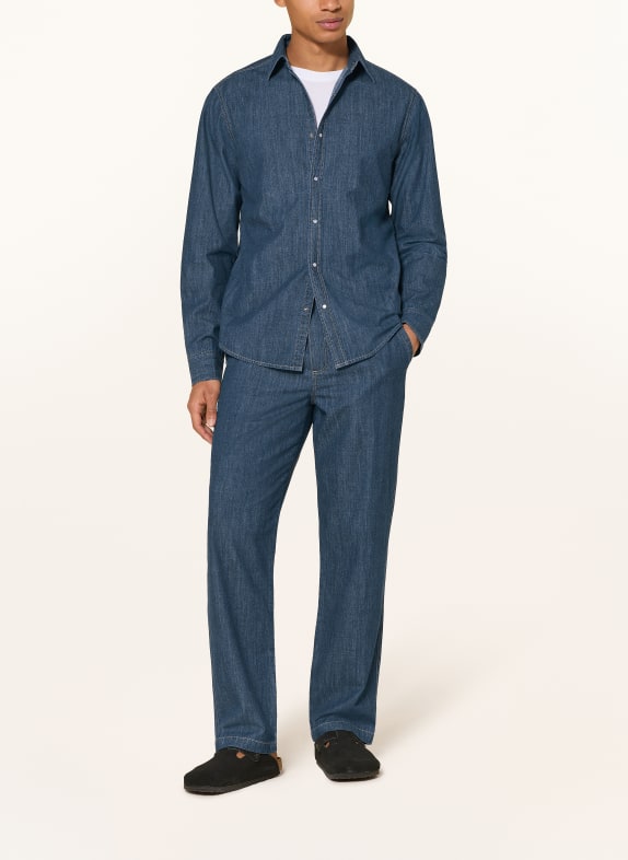 Juvia Jeansskjorte GREG Regular Fit MØRKEBLÅ
