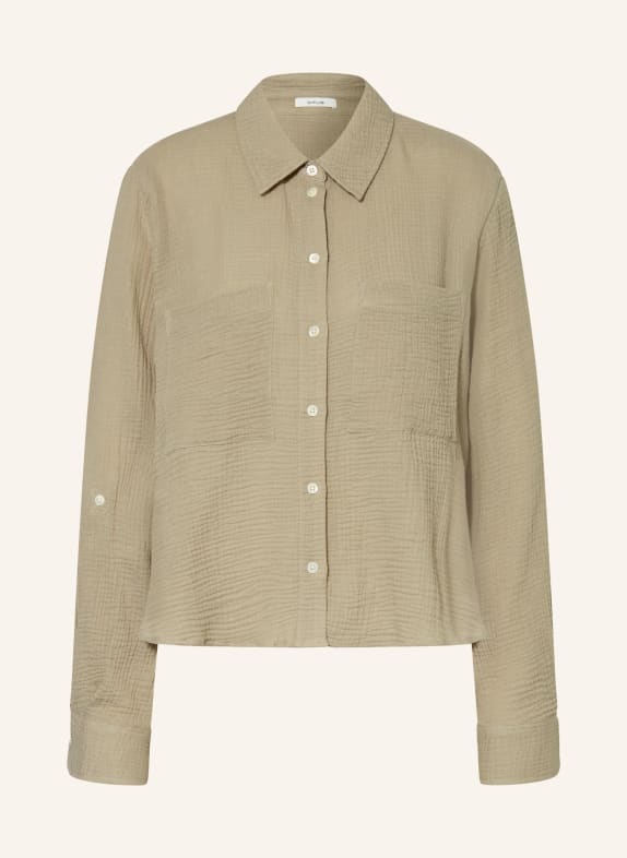 OPUS Bluzka FRALEA z muślinu OLIWKOWY