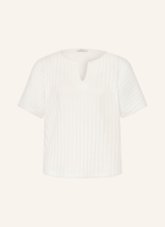 OPUS Bouclé knit shirt SOMBRI WHITE