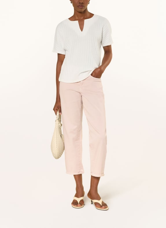 OPUS Bouclé-gebreid shirt SOMBRI WIT