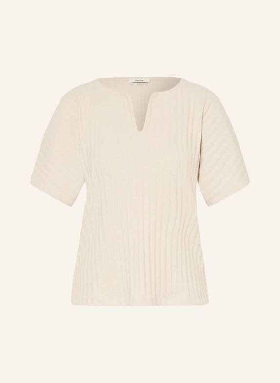 OPUS Bouclé knit shirt SOMBRI BEIGE