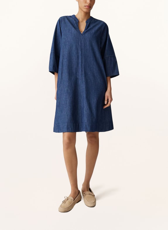 OPUS WONEMA denim dress with 3/4 sleeves DARK BLUE