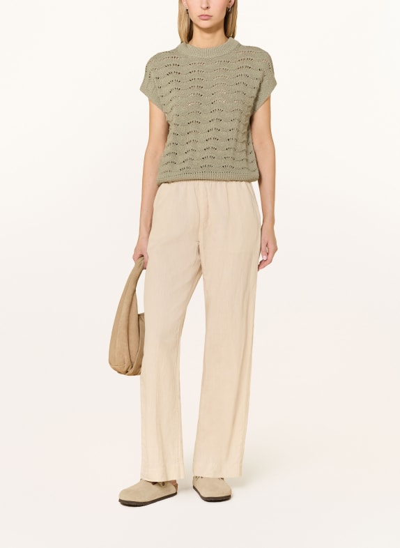 OPUS Gebreide blouse PYDRA LICHTGROEN