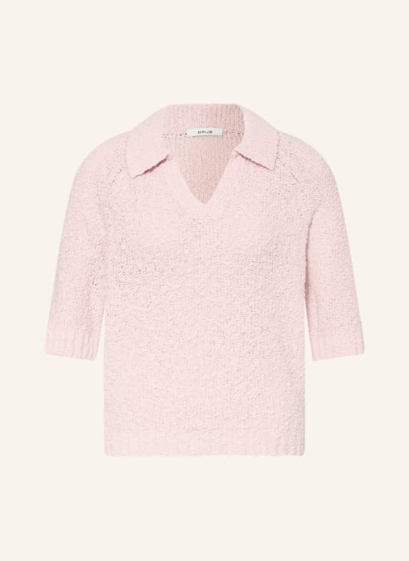 OPUS Polo en maille POSILLY en bouclé ROSÉ