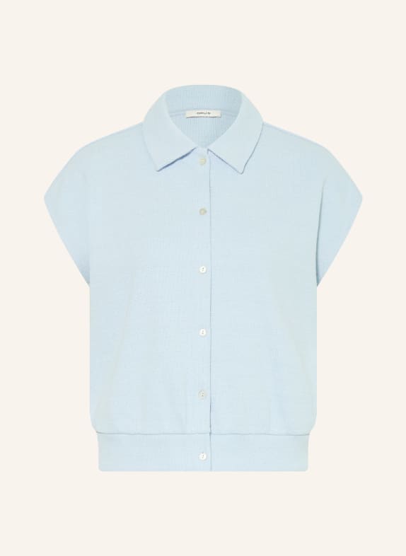 OPUS Bluzka z dzianiny GLAYA JASNONIEBIESKI