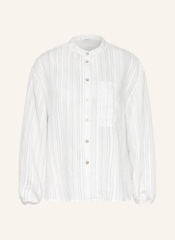 OPUS Bluse FLARIA ECRU / SCHWARZ