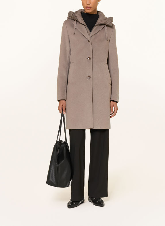 CINQUE CIMIRACLE blazer coat with removable collar TAUPE